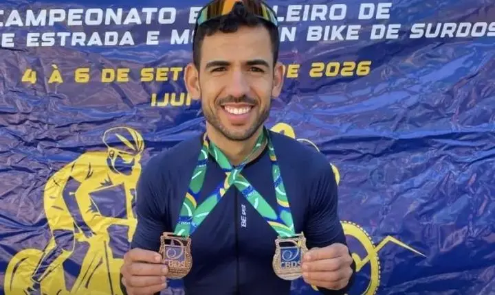 Atleta Santoestevense Ivanildo Medeiros Brilha e Conquista Pódio Duplo no Campeonato Brasileiro de Ciclismo de Surdos