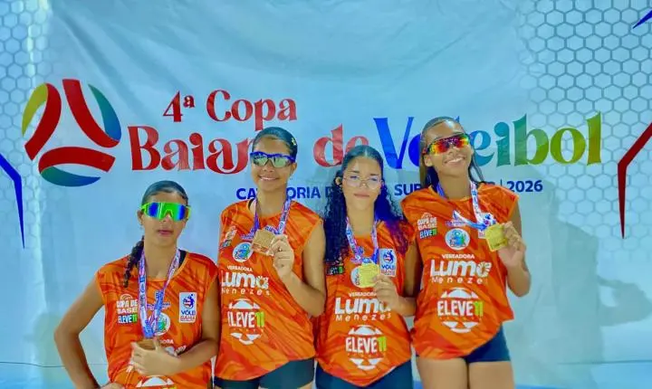 Santo Estêvão brilha na 4ª Copa Baiana de Voleibol com pódios no Sub-18 e Sub-16